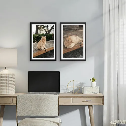 Miniatura 7 de PEALSN - Juego de 2 marcos de fotos de 12 x 18, muestra fotos de 11 x 17 con paspartú o 12 x 18 sin paspartú para montaje en pared, marcos para Negro