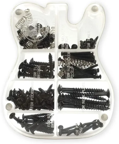 Miniatura 7 de Kit de MAKA para tornillos de guitarra, caja de surtido para puente de guitarra eléctrica, pastilla, golpeador, afinador, interruptor, placa