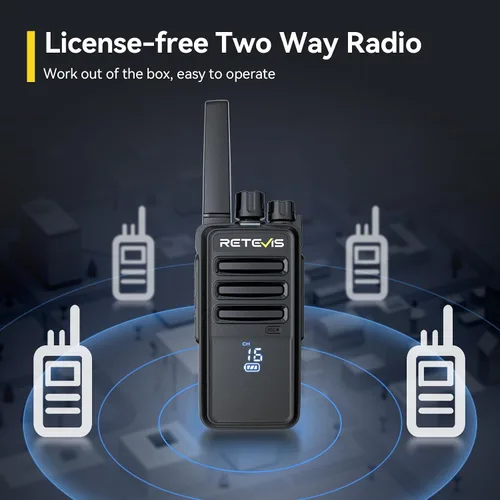 Miniatura 8 de Retevis RT68H Walkie Talkies de largo alcance, radio bidireccional recargable, visualización, facilidad de uso, pantalla LED oculta, cerradura