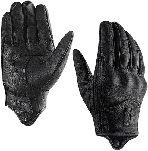 Harssidanzar Guantes de moto para mujer, guantes de cuero para motocicleta, guantes de motocicleta, carreras de carretera, ciclismo, escalada,