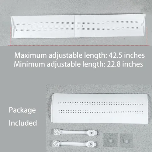 Miniatura 2 de Deflector de aire acondicionado retráctil, deflector de aire acondicionado ajustable universal, cubierta de desviador de aire, deflectores