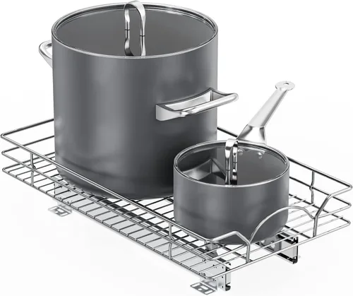 ROOMTEC Organizador de gabinete extraíble de 11 pulgadas de ancho x 18 pulgadas de profundidad, para estantes extraíbles, cajones de gabinete, 1