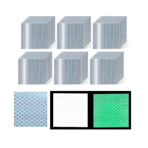 Miniatura 29 de Cinta reflectante blanca de 4 pulgadas, adhesivo de seguridad de advertencia impermeable para exteriores (10 pies)