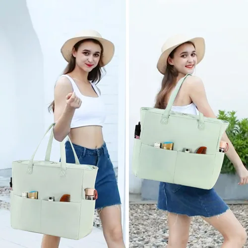 Miniatura 2 de Bluboon - Bolsa de playa impermeable para mujer, extra grande, con compartimento húmedo, para llevar de fin de semana, bolsa de piscina para viajes