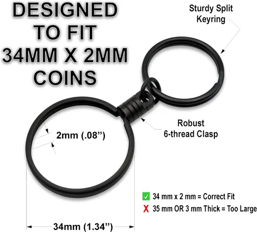 Miniatura 3 de Token Shop - Llaveros AA con soporte para monedas de 1.339 in x 0.079 in