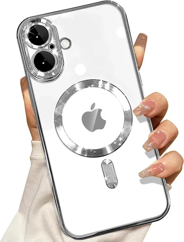 Miniatura 53 de Misscase Funda MagSafe compatible con iPhone 12 Pro Max con protector de lente de cámara, protección completa, funda magnética transparente