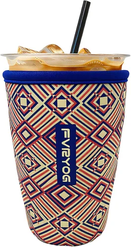 Miniatura 59 de Fundas de neopreno reutilizables aisladas para café helado, fundas para tazas de café helado, fundas para bebidas heladas y calientes