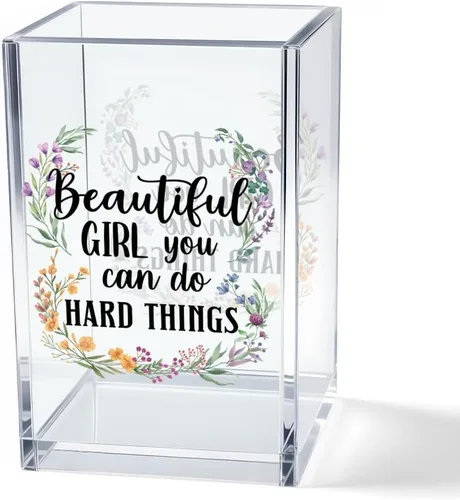 Miniatura 7 de Never Let Anyone Dull Your Sparkle - Organizador de brochas de maquillaje acrílico, almacenamiento de pinceles acrílicos para niñas, regalos