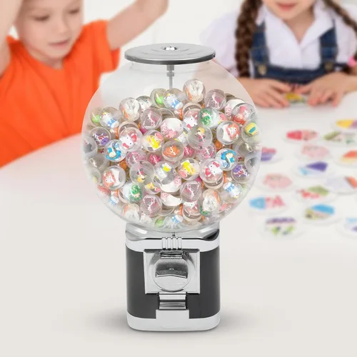 Miniatura 5 de DUIBAII Máquina comercial de dulces, máquina expendedora de dulces, máquina de chicles para niños, máquina rectangular de goma de mascar