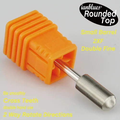 Miniatura 3 de Broca de uñas con parte superior redondeada, barril pequeño, parte superior con dientes, lima E para máquina de taladro de manicura, quitar uñas