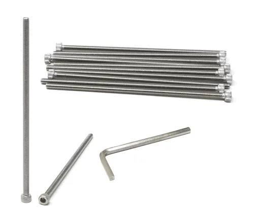 Miniatura 168 de iexcell 25 piezas M4 x 60/65/70/75/3.150 in paso de rosca 0.028 in acero inoxidable 304 cabeza hexagonal Tornillos Tornillos surtido Kit