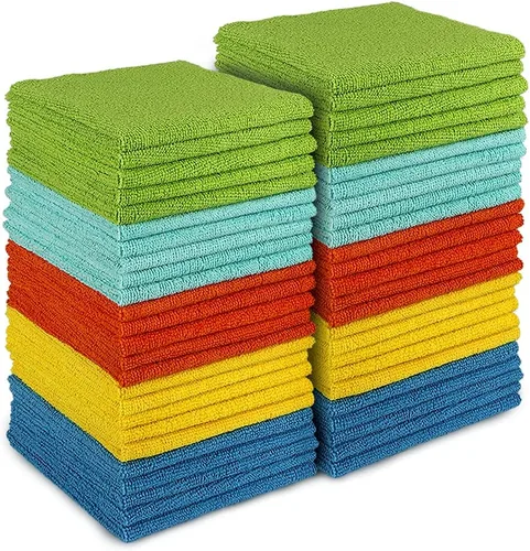 Miniatura 13 de AIDEA Microfiber Cleaning Cloth Blue-50PK, Soft Absorbent Shop Rags, Microfiber Towels for Cars, Kitchen Towels, Dusting Cloth for Home, Window