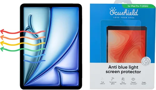 Miniatura 17 de Ocushield Protector de pantalla de vidrio templado antiluz azul para Apple iPad Mini 1/2/3 (7.9") - Filtro de luz azul para iPad - Anti reflejo
