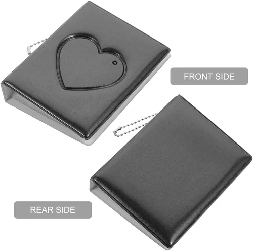 Miniatura 7 de PRETYZOOM Mini álbum de fotos de 3 pulgadas, pequeño álbum de fotos, carpeta Kpop para tarjetas fotográficas con colgante de corazón, mini álbum