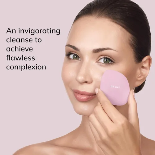 Miniatura 3 de GESKE SmartAppGuided™ Cepillo facial 4 en 1 Cepillo de limpieza facial profesional Cepillo facial de silicona para limpieza de la piel Rosado