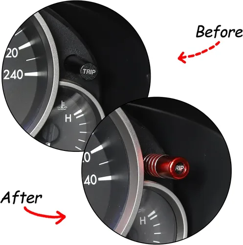 Miniatura 3 de Cubierta decorativa para barra de ajuste de tablero de instrumentos de aleación de aluminio para Mazda MX-5 RF Miata 2009-2015 (rojo)