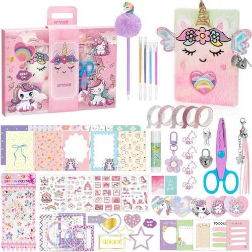 QIYVLOS Kit de diario de bricolaje con diario, diario de temática mágica, suministros estacionarios, juguetes para edades de 8 a 13 años, regalos de