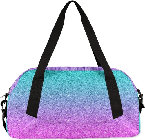 Miniatura 4 de Bolsa de baile personalizada para niña, bolsa de lona deportiva personalizada, bolsas de fin de semana, bolsa de viaje para gimnasia y teñido