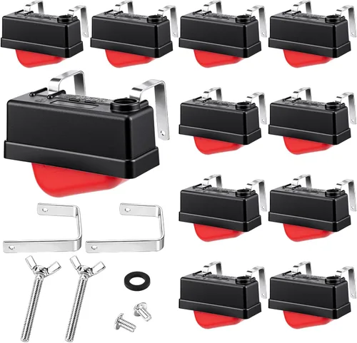 Miniatura 9 de Lounsweer Paquete de 4 válvulas de flotador de canal de agua para tanque de agua, válvula de flotador controlada, monitores de nivel ajustable