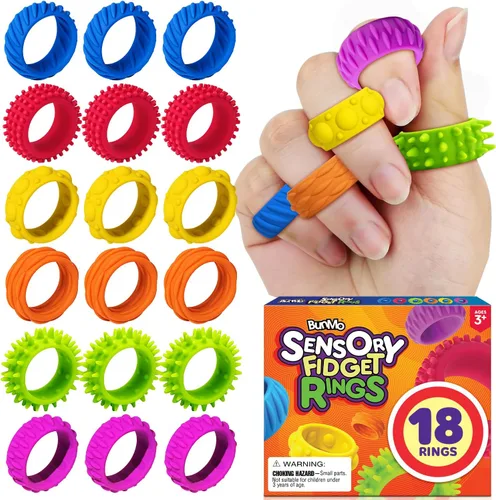 Miniatura 13 de BunMo Anillos magnéticos negros – Imanes mejorados de grado N45, sin BPA, compacto y silencioso juguete para ansiedad para adultos y adolescentes