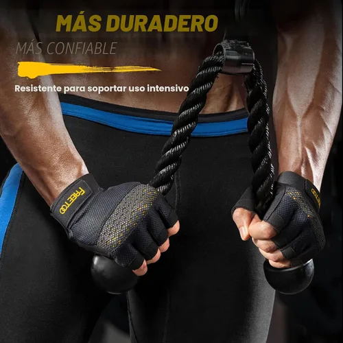 Miniatura 5 de FREETOO - Guantes de entrenamiento para hombres, guantes para levantamiento de pesas con protección completa de la palma, ultra ventilados