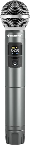 Phenyx Pro Micrófono inalámbrico profesional, micrófono dinámico UHF, micrófono inalámbrico de metal, micrófono de mano para