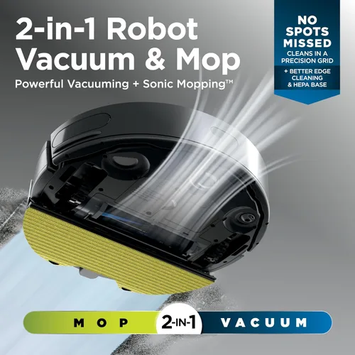 Miniatura 2 de Shark Matrix Plus Robot Aspiradora y Trapeadora 2 en 1 con Trapeado Sónico, Matrix Clean, Mapeo del Hogar, Base de Vaciado Automático HEPA sin