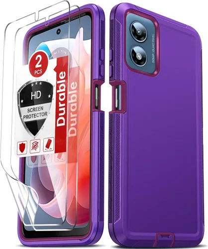 Miniatura 15 de LeYi Funda compatible con Moto G Play 4G 2024: 【No compatible con Play 5G 2024/G 5G 2024】 Funda de teléfono para Motorola G Play 4G 2024 con 2 Negro