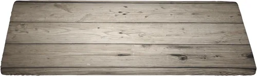 Miniatura 2 de GTEVUTS Mantel rústico de grano de madera oscura envejecida, 5 x 2.2 pies, ajustable, rectangular, tela de poliéster con bordes elásticos retro