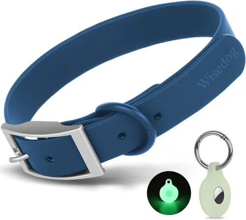 Miniatura 20 de Wisedog Collar de perro impermeable: ajuste múltiple de 7 a 23.6 pulgadas, correa recubierta de goma suave, fácil de limpiar, para perros pequeños