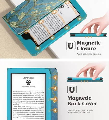 Miniatura 6 de MoKo Funda para Kindle de 6 pulgadas (11ª generación, versión 2024/2022)/(10ª/8ª generación, 2019/2016), carcasa de poliuretano ultraligera