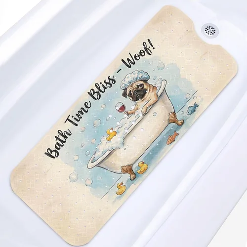 Miniatura 12 de Corgi - Divertida alfombrilla de ducha para perro, diseño de pato caprichoso, antideslizante, extra larga, 40 x 16 pulgadas, lavable a máquina