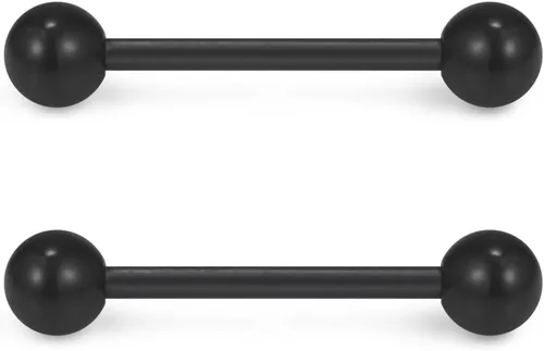 Miniatura 3 de Ruifan 14G 916 pulgadas Bioflex - Piercing de acrílico flexible para pezón y lengua recta, 14-30 piezas, Acrílico