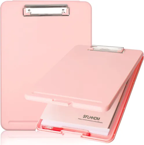 Miniatura 14 de Portapapeles con almacenamiento, portapapeles de almacenamiento con clip, portapapeles plegables para enfermeras, para papeles de 8.5x11, estuches