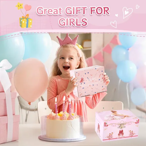 Miniatura 6 de Joyero musical de bailarina con bailarina giratoria para niñas, juguetes para niños, caja de música, para edades de 3 a 10 años, regalos
