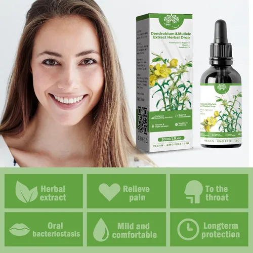 Miniatura 6 de Clearbreath Dendrobium & Mullein Extract – Potente apoyo pulmonar, gotas de aliento claro a base de hierbas, extracto de gordolobo de dendrobium 2