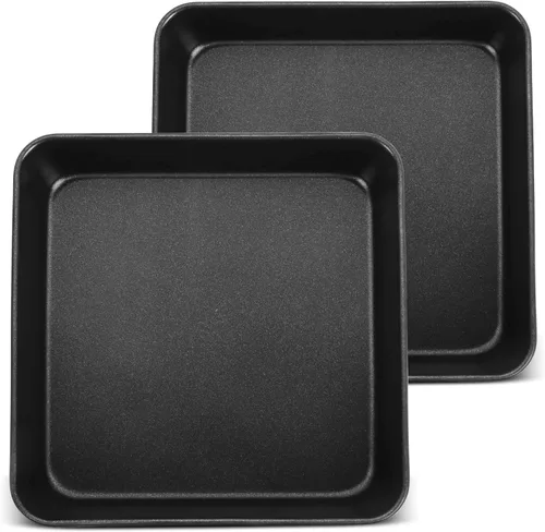 Miniatura 9 de Herogo Juego de 2 Moldes para Hornear Cuadrados de 8 x 8, Molde para Pastel Cuadrado Antiadherente para Horno, Juego de Utensilios para Hornear