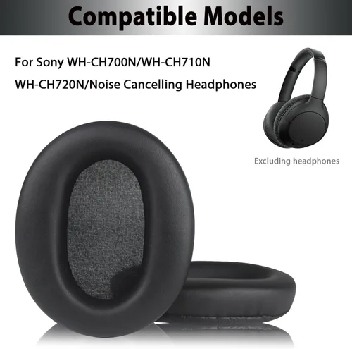 Miniatura 2 de Almohadillas de repuesto WH-CH710N, almohadillas para auriculares de piel sintética de proteína, almohadillas para Sony WH-CH700N, WH-CH710N