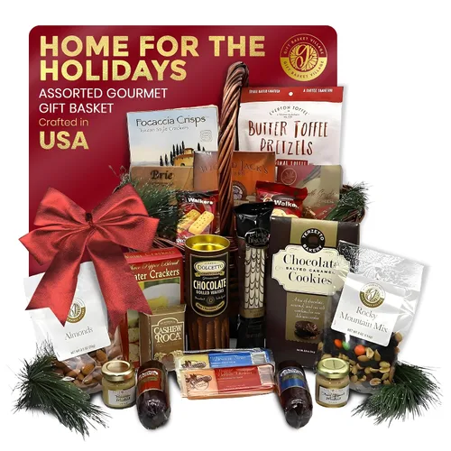 Gift Basket Village Home For The Holidays Cesta de regalo de Navidad (grande)