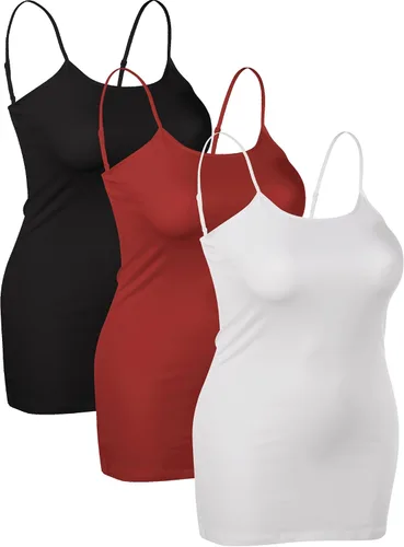Miniatura 160 de Emmalise Camisola larga casual básica para mujer, con tirantes ajustables, top en capas