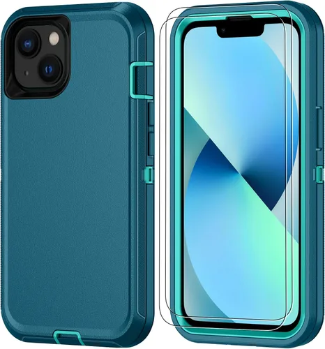 Miniatura 15 de Jshru para iPhone XR Funda con [2 Pack] Protector de Pantalla HD, [Grado Militar] 3-en-1 Resistente Protector de Cuerpo Completo a Prueba de Negro