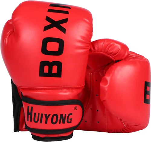 Guantes de boxeo para niños HUINING, guantes de entrenamiento para niños, guantes de boxeo MMA, guantes de boxeo de poliuretano, con dibujos