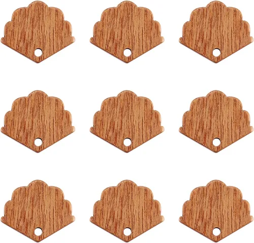 Miniatura 19 de FASHEWELRY 32 piezas de pendientes de madera para pendientes de madera de 0.59 pulgadas (0.591 in) pendientes de madera redondos planos en blanco
