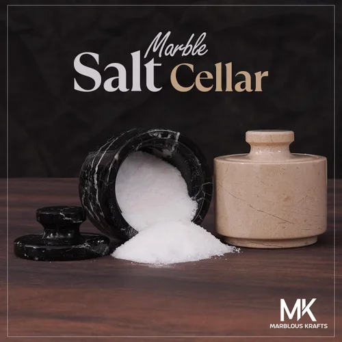 Miniatura 5 de MARBLOUS KRAFTS Salero de Mármol 3" Cebra Negra y Verona Cuenco de Sal Escamosa y Pimienta con Tapa, Almacenamiento para el Hogar y Recipientes