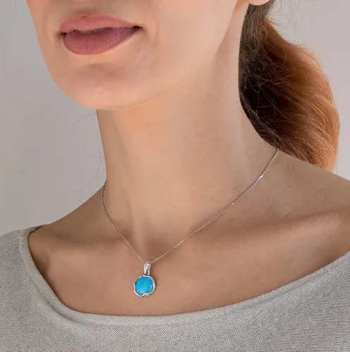 Miniatura 31 de 925 Sterling Silver Gemstone Necklace Women - Gemstone Pendant Necklace Silver- Birthstone Necklace - Silver Jewelry for Women- Minimalist Jewelry
