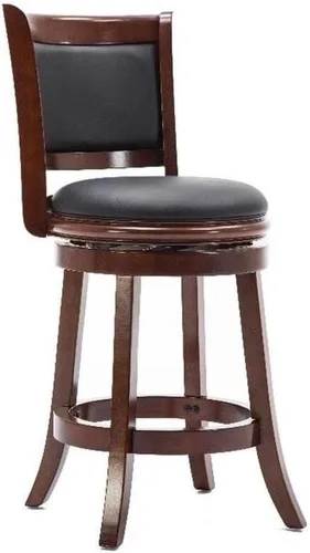 Miniatura 20 de Boraam Augusta - Taburete giratorio de altura de barra, 29 pulgadas, negro