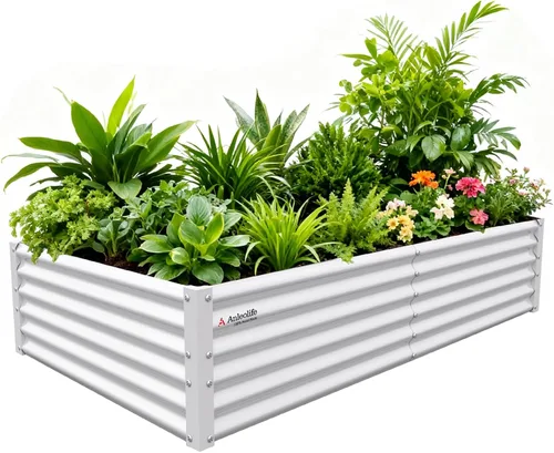 Miniatura 26 de A ANLEOLIFE Paquete de 2 camas de jardín elevadas galvanizadas de 3 pies x 24 pulgadas de alto para exteriores, jardinera redonda de metal