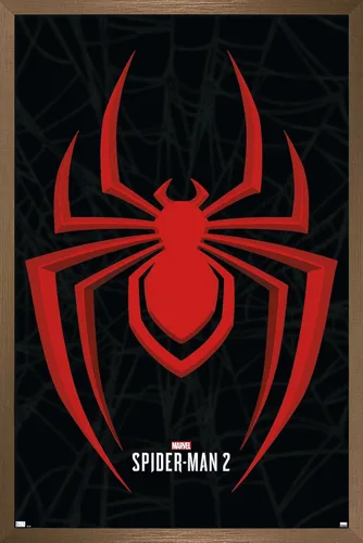 Miniatura 16 de Trends International Marvel's Spider-Man 2 - Póster de pared con icono de Miles Morales, 22.37 x 34.00 pulgadas, versión enmarcada de madera
