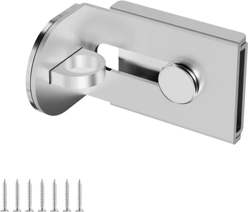 Cerradura de puerta corredera, cerradura de cerrojo de puerta de 90 grados, candado de seguridad de ángulo recto de acero inoxidable con tornillos