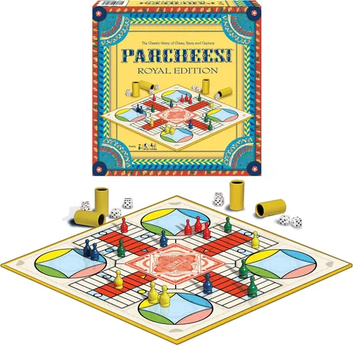 Winning Moves Games USA, clásico favorito de la familia con encantadoras obras de arte, fichas y tazas de dados para 2-4 jugadores, a partir de 8